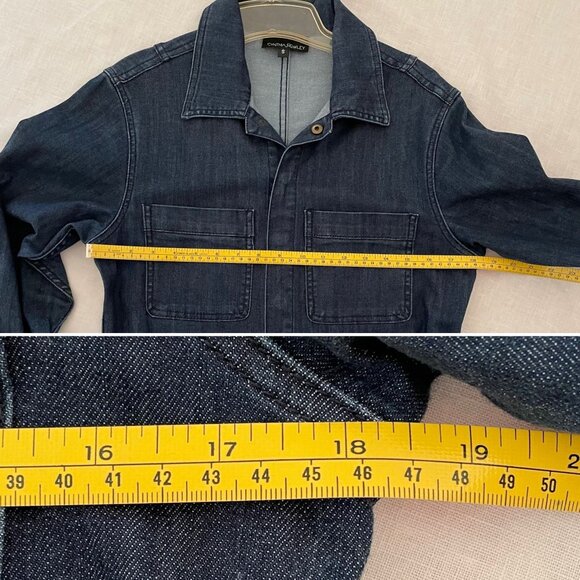 Cynthia Rowley Womens Denim Jumpsuit Size Small Dark Wash Western Denim on Denim - Picture 4 of 11